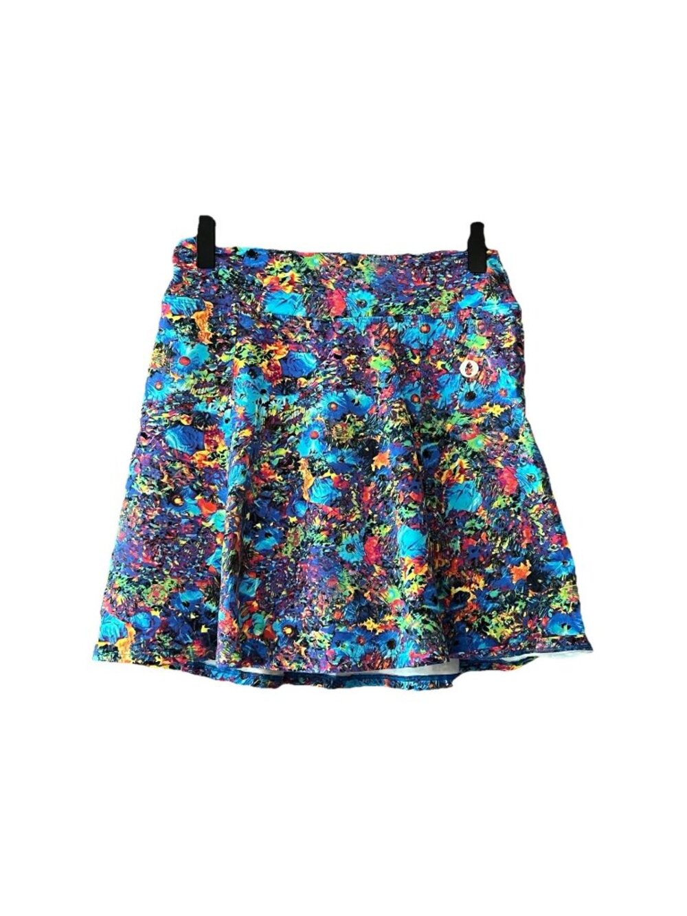 Dona Jo Size 1 XS Floral Pull On Elastic Waist Skort Blue Red Green Waist 24"
